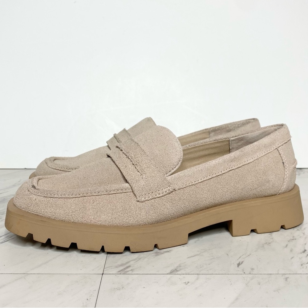 Dolce Vita Elias Tan Suede Square Toe Loafer 10